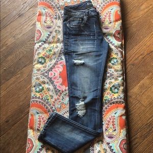 Almost Famous paint splatter jeans